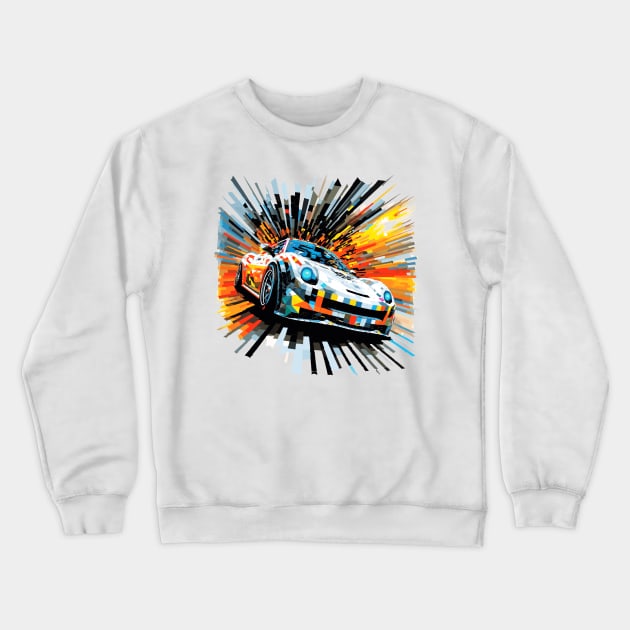 Car Racing Formula 1 Competition Abstract Crewneck Sweatshirt by Cubebox